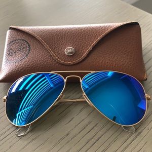 Ray Ban Small Aviator Blue Flash